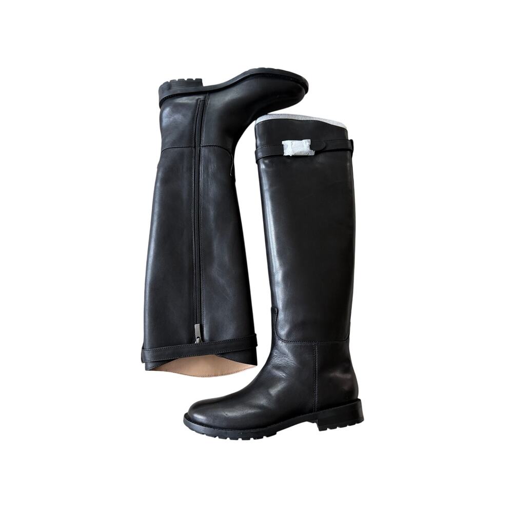Banana Republic Black Leather Riding Boots (Size 5.5 M) - Picture 2 of 8